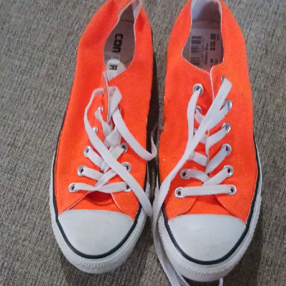 Converse Vibrant Orange Sneakers with White Accents